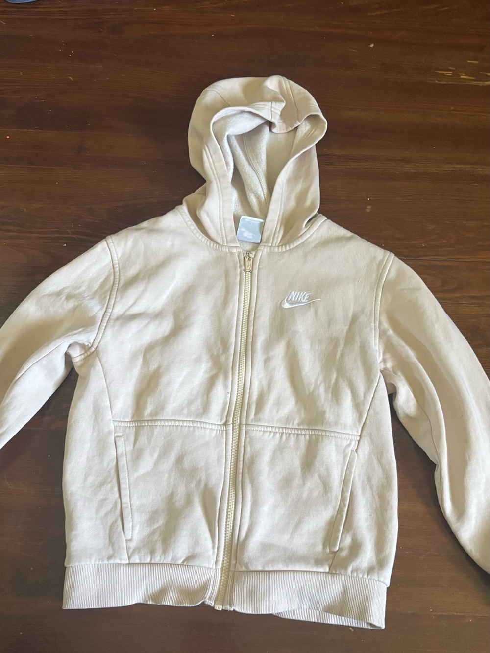 Nike Kids Light Cream Full-Zip Hoodie
